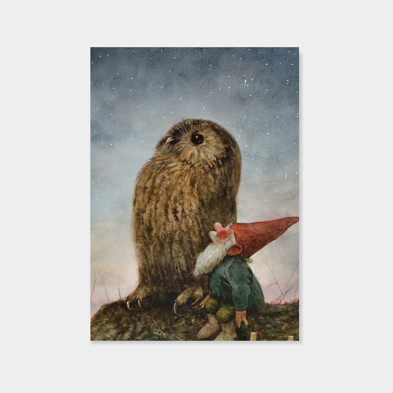 The Owl And The Gnome | Rien Poortvliet