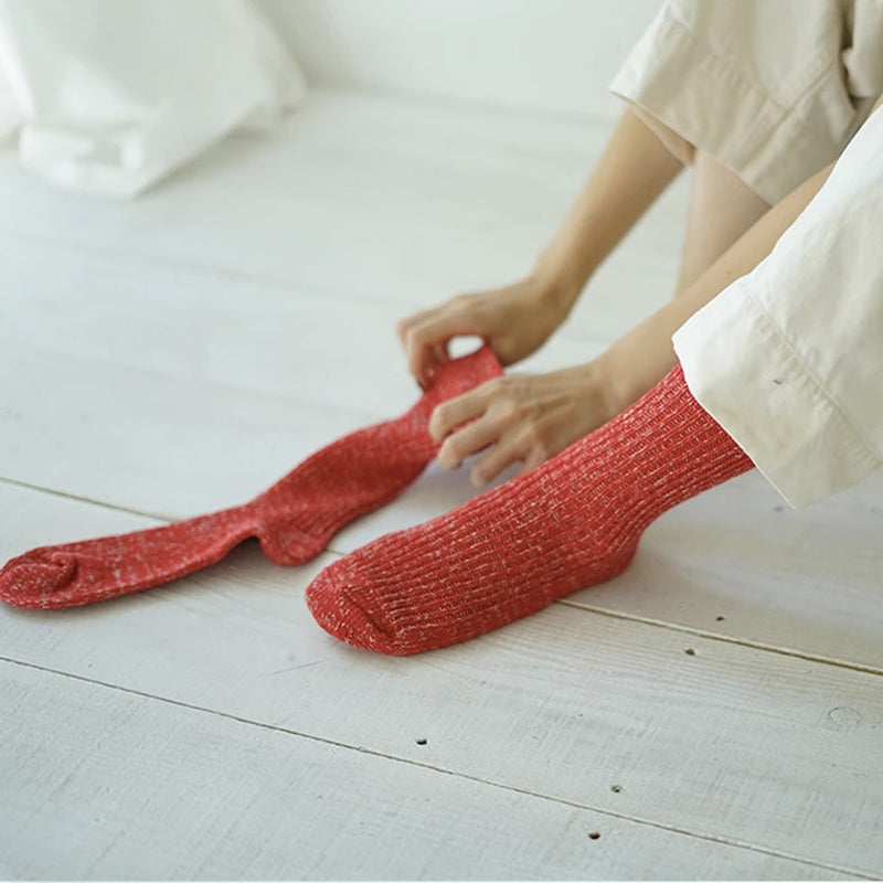 Red Hemp Sock | NISHIGUCHI KUTSUSHITA